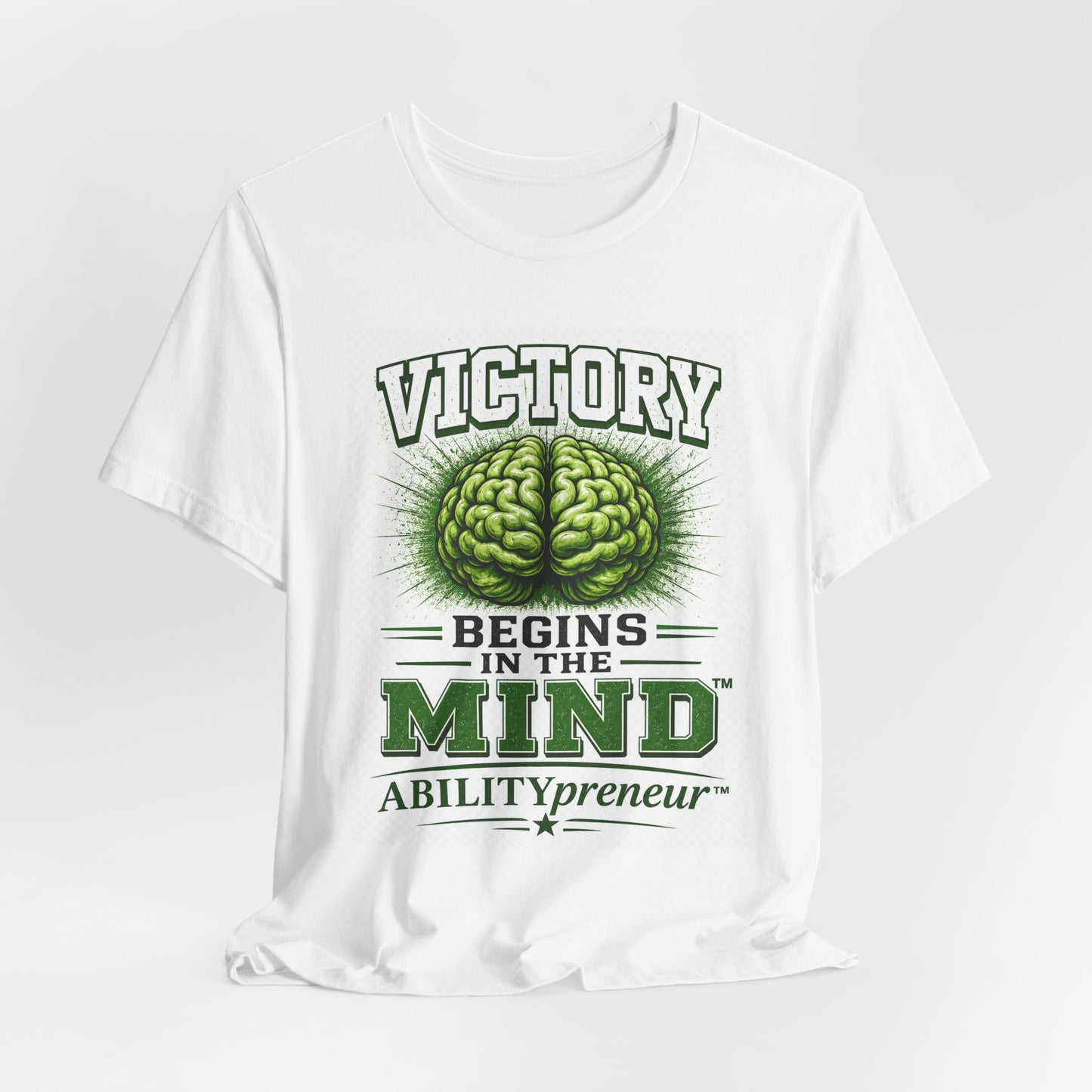 Victory Begins in the Mind Tee — Motivational Graphic T-Shirt