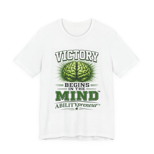 Victory Begins in the Mind Tee — Motivational Graphic T-Shirt