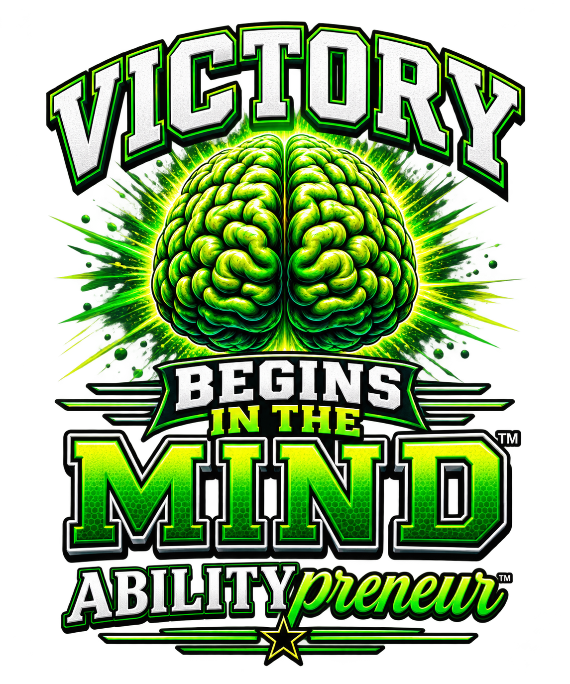 Victory Begins in the Mind Tee — Motivational Graphic T-Shirt